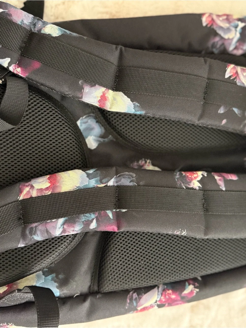 Herschel Supply Company Black Floral Roll-Top Backpack